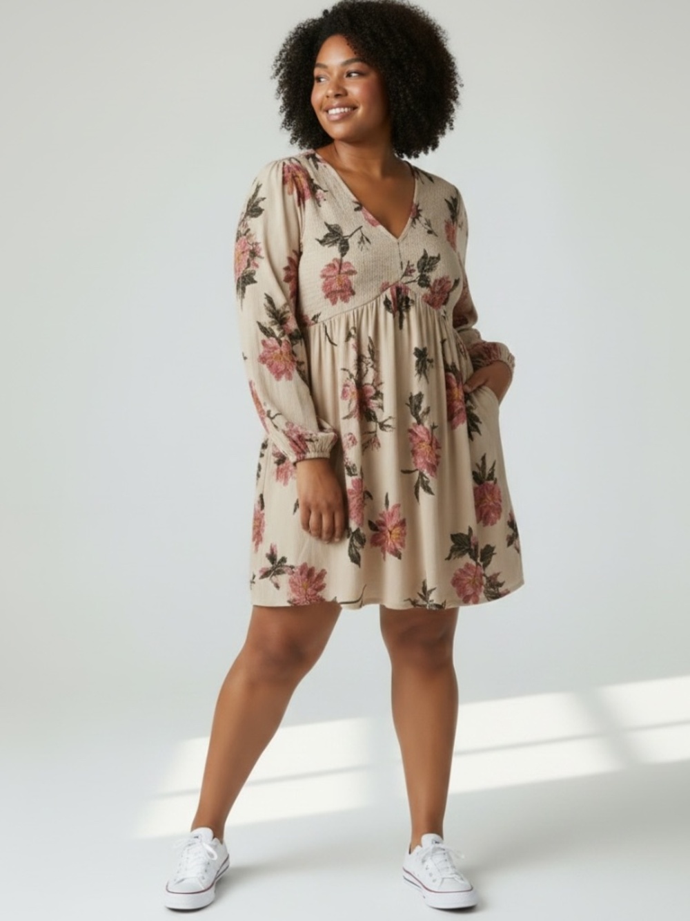 Torrid Dainty Rose Floral Smocked Babydoll Dress (3)